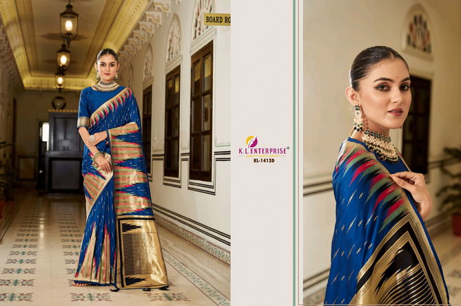 KL Varkala 1413A to 1413F Designer Silk Sarees Wholesale Shop In Surat